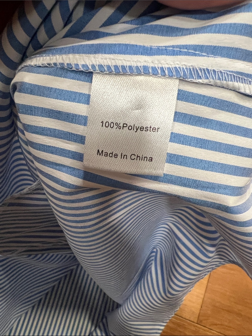 TUCKERNUCK Blue Stripe Royal Shirt Dress Size Medium NWT - Picture 6 of 6